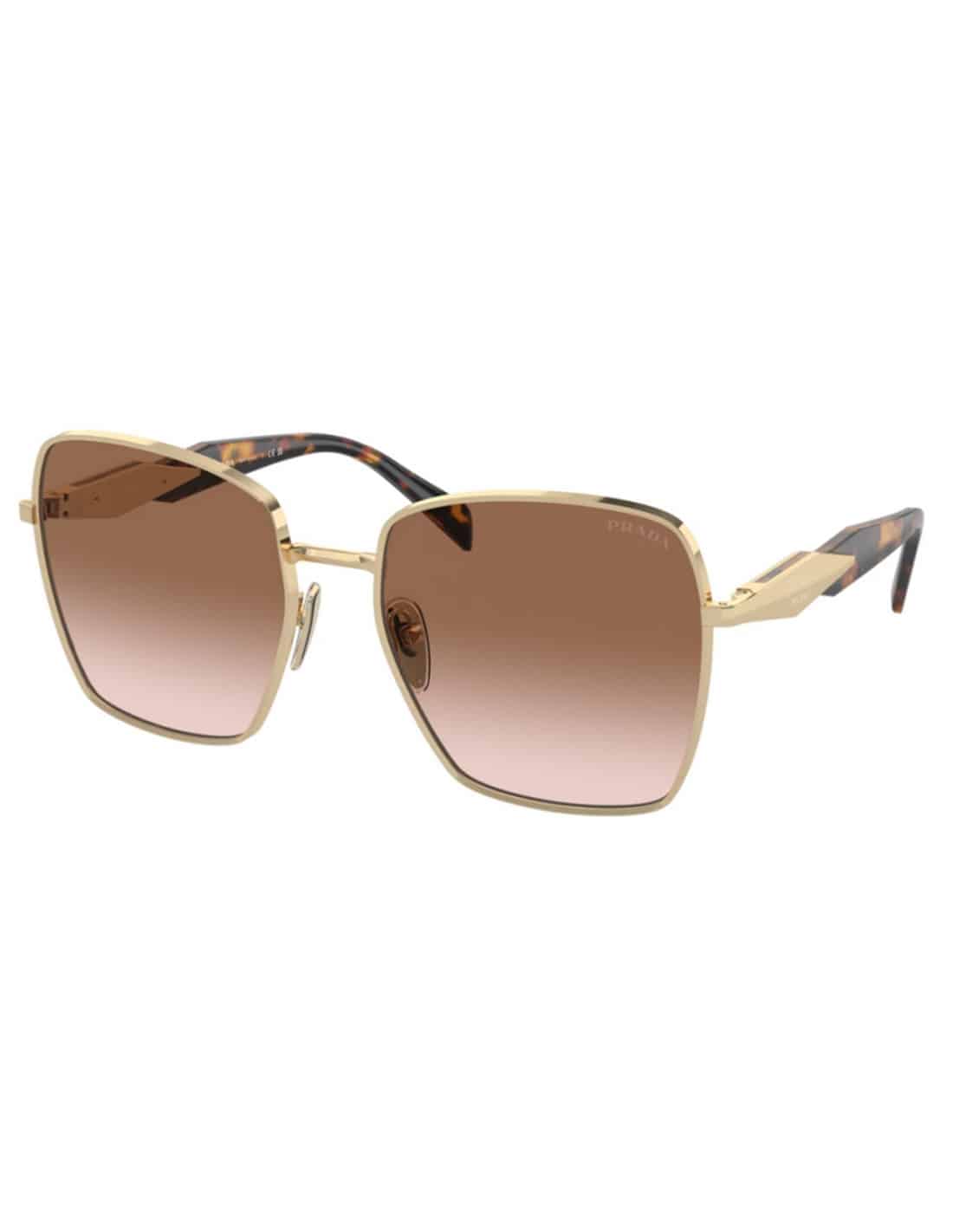 Lentes de sol SPR 64Z ZVN-0A6 Square Shape Pale Gold Brown Gradient