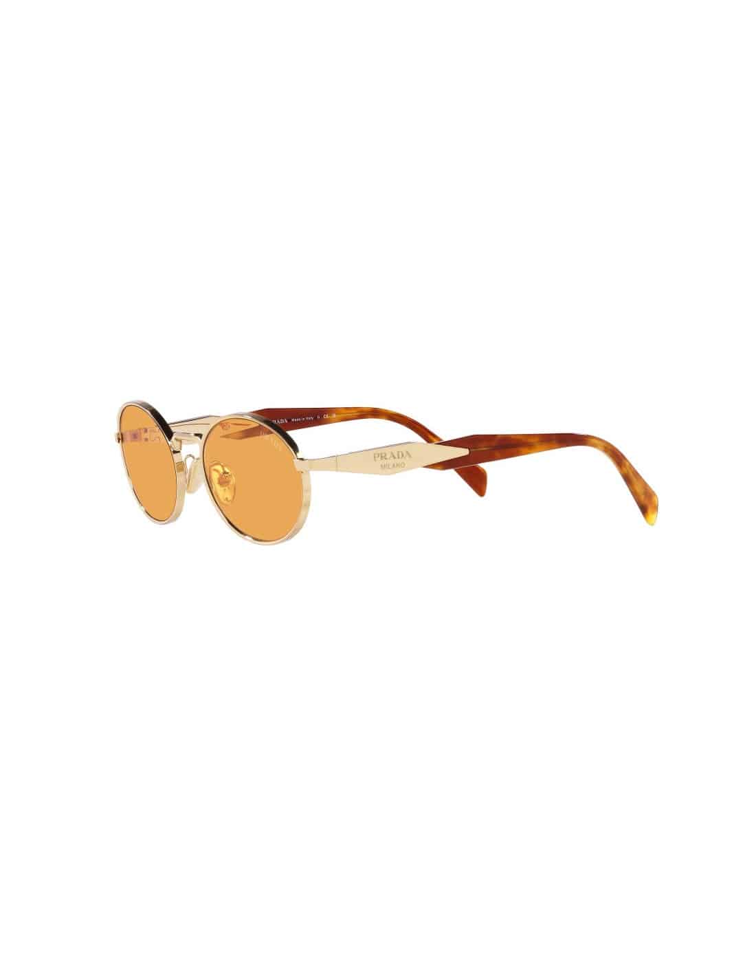 Lentes de sol SPR 65ZS ZVN-02Z Oval Shape Pale Gold Orange