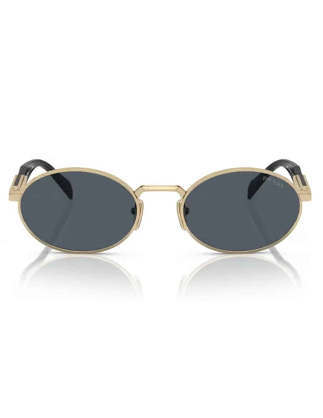 Lentes de sol SPR 65ZS ZVN-09T Oval Shape Pale Gold Dark Grey