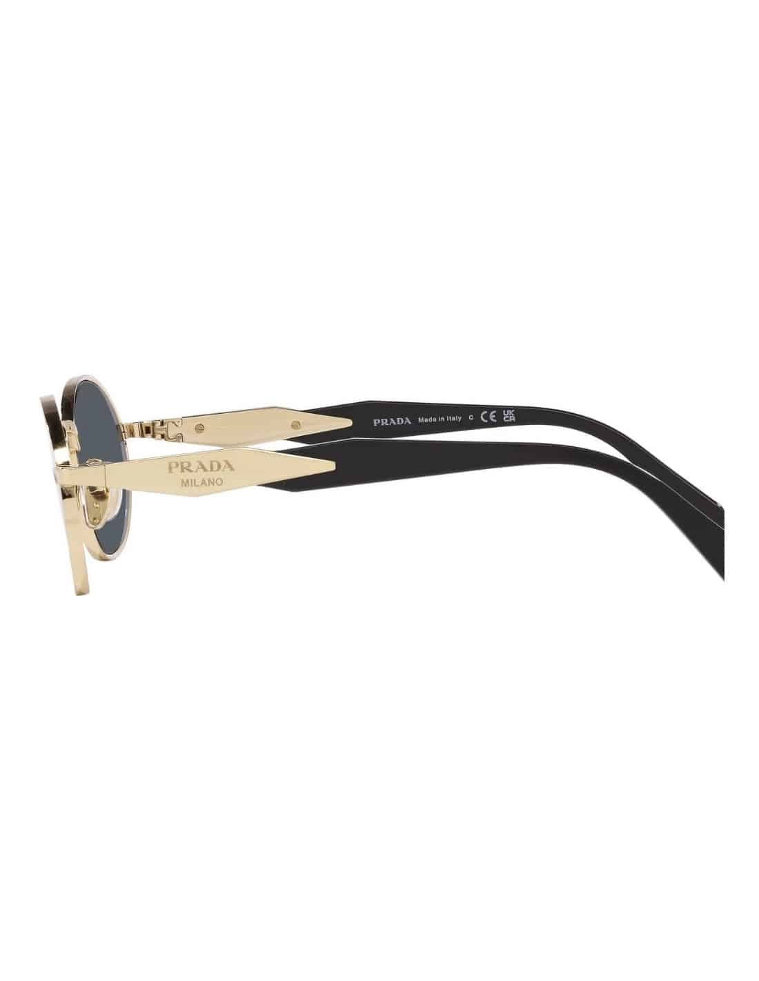 Lentes de sol SPR 65ZS ZVN-09T Oval Shape Pale Gold Dark Grey