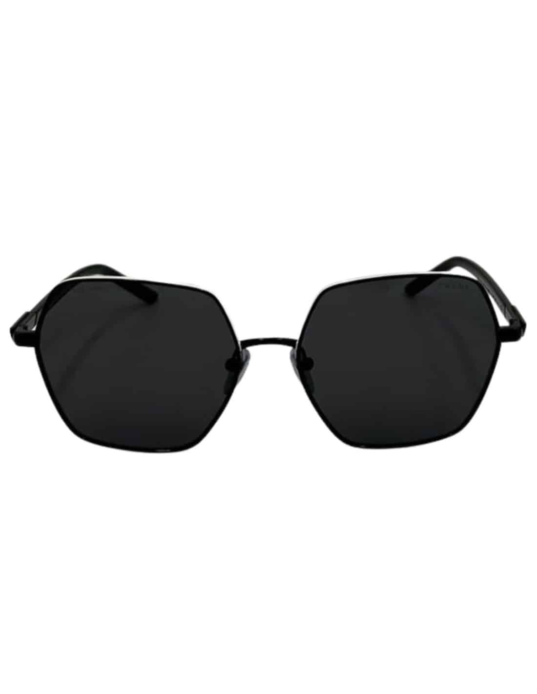 Lentes de sol SPR56Y 1AB-5S0 Hexagon Shape Negro Gris