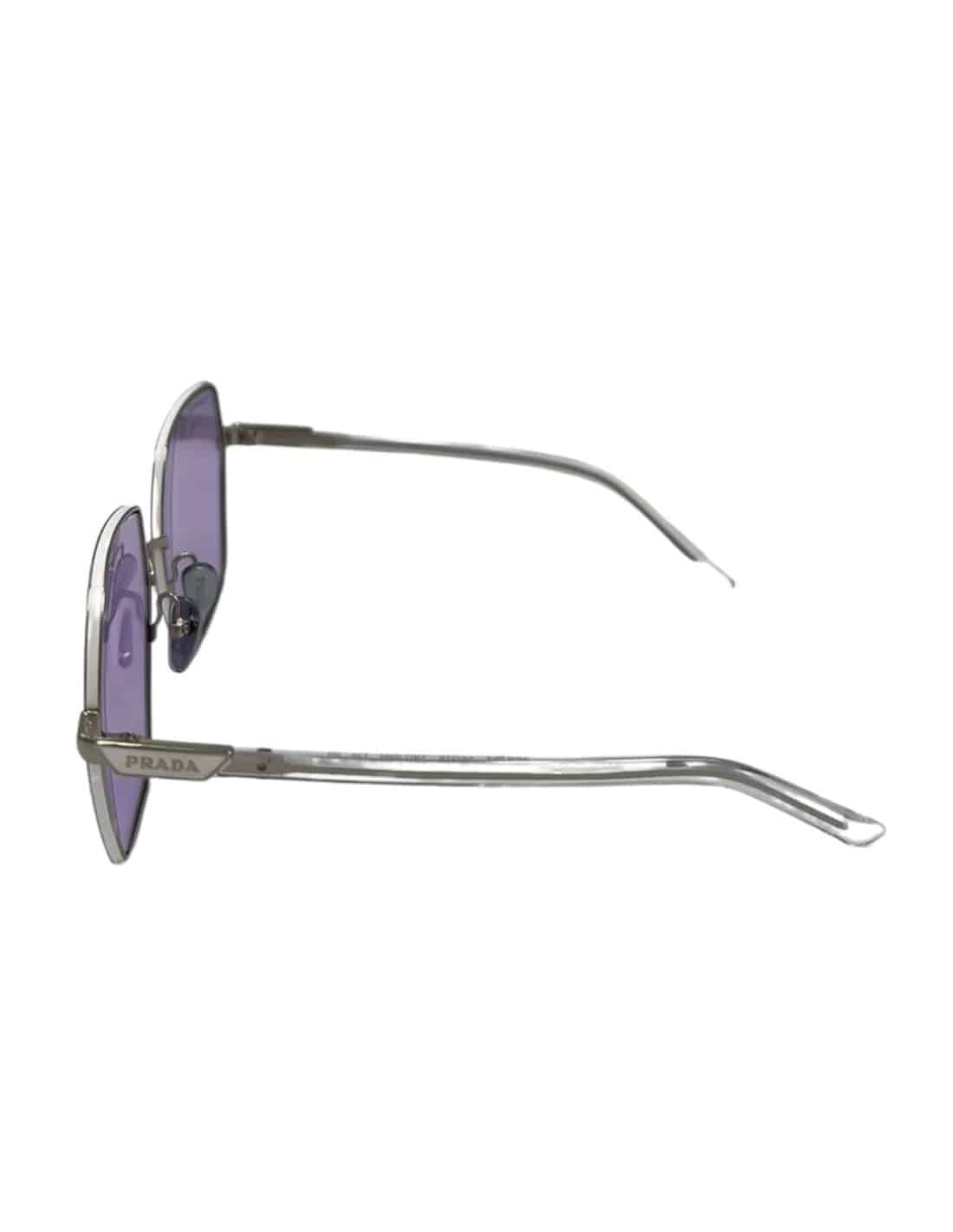 Lentes de sol SPR56Y 1BC-09M Hexagon Shape Lila Plata