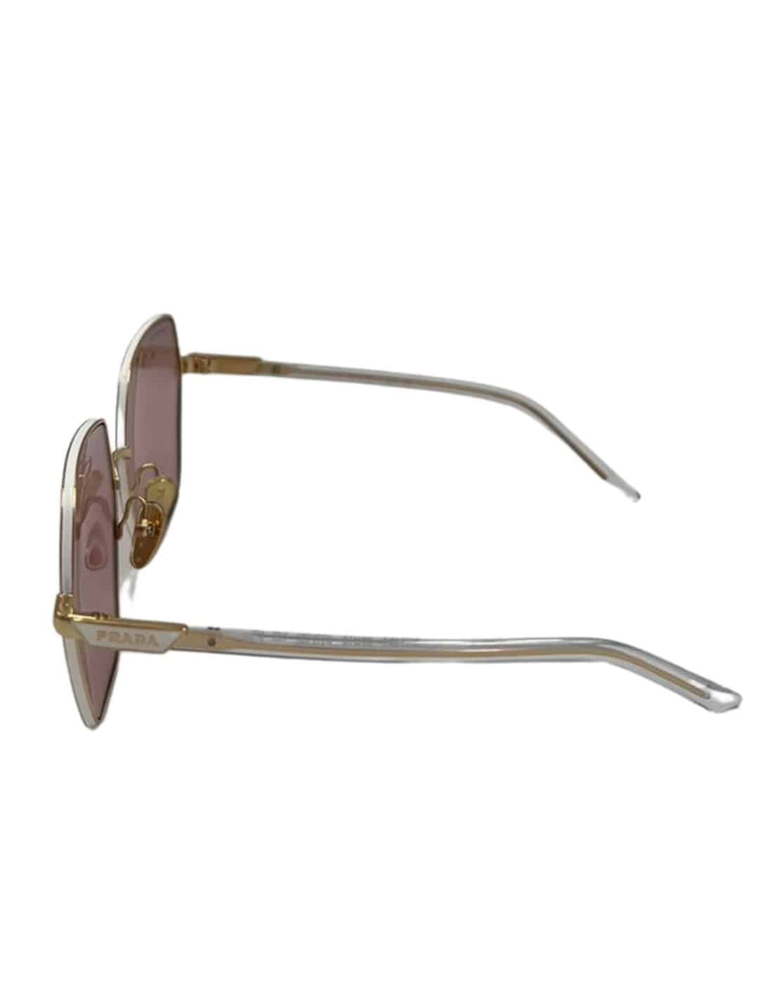 Lentes de sol SPR56Y ZVN-06I Hexagon Shape Rosa Dorado