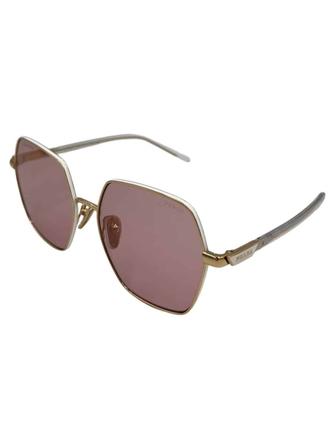 Lentes de sol SPR56Y ZVN-06I Hexagon Shape Rosa Dorado