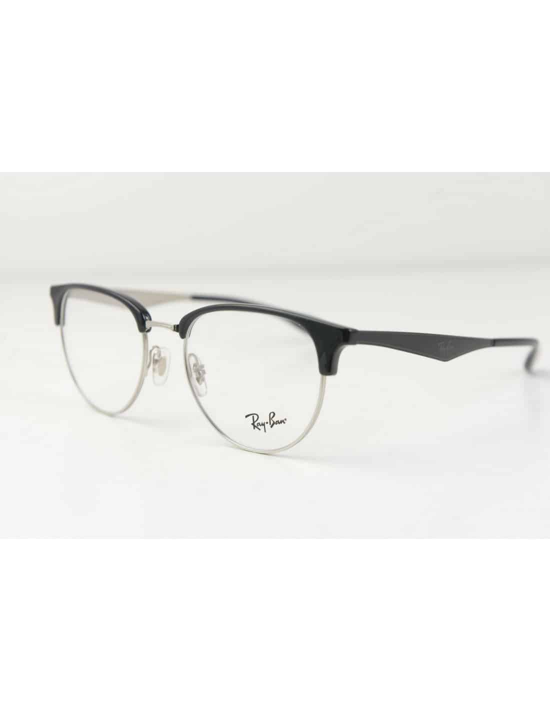 Armazón oftálmico RB6396 2932 Clubmaster Negro Plateado - vista 2