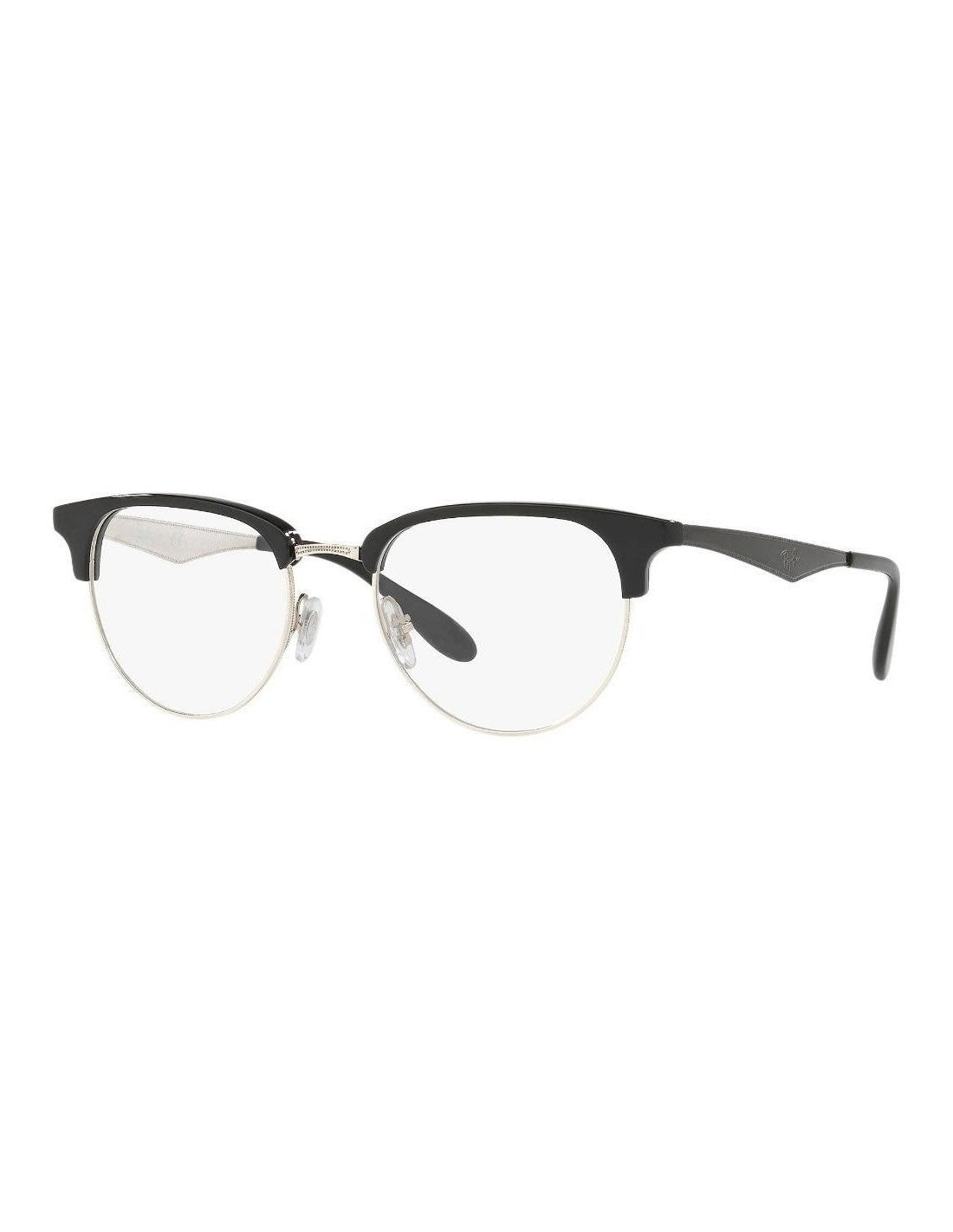Armazón oftálmico RB6396 2932 Clubmaster Negro Plateado