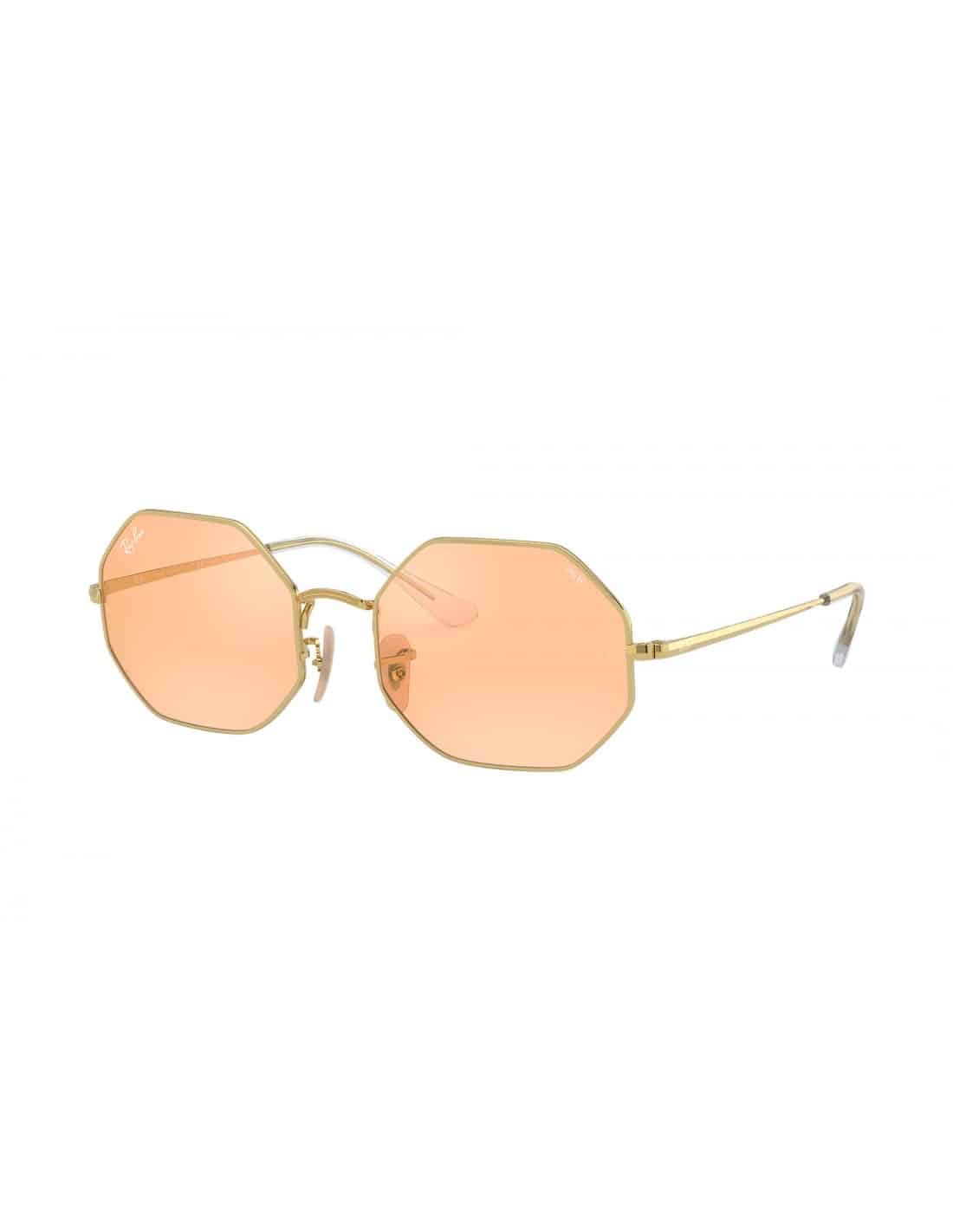 Lentes de sol RB1972 001/B4 Octagon Amarillo Espejo Dorado