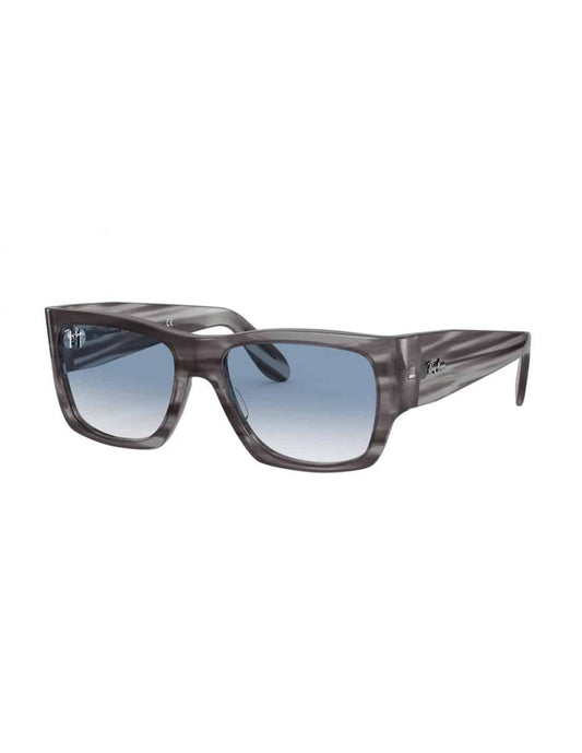 Lentes de sol RB2187 1314/3F Nomad Azul Degradado Carey Gris