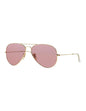 Lentes de sol RB3025 001/4B Aviator Pink Legend Gold Transparente