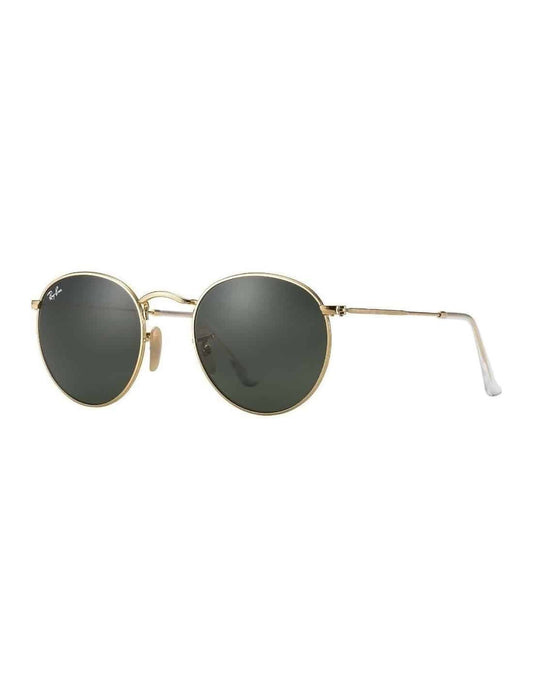 Lentes de sol RB3447N 001 Round Metal Negro G-15 Dorado