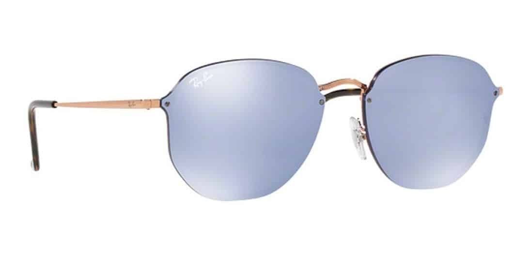 Lentes de sol Rb3579n 9035/1u Hexagonal Blaze Lila Espejo Bronce - Vista 2