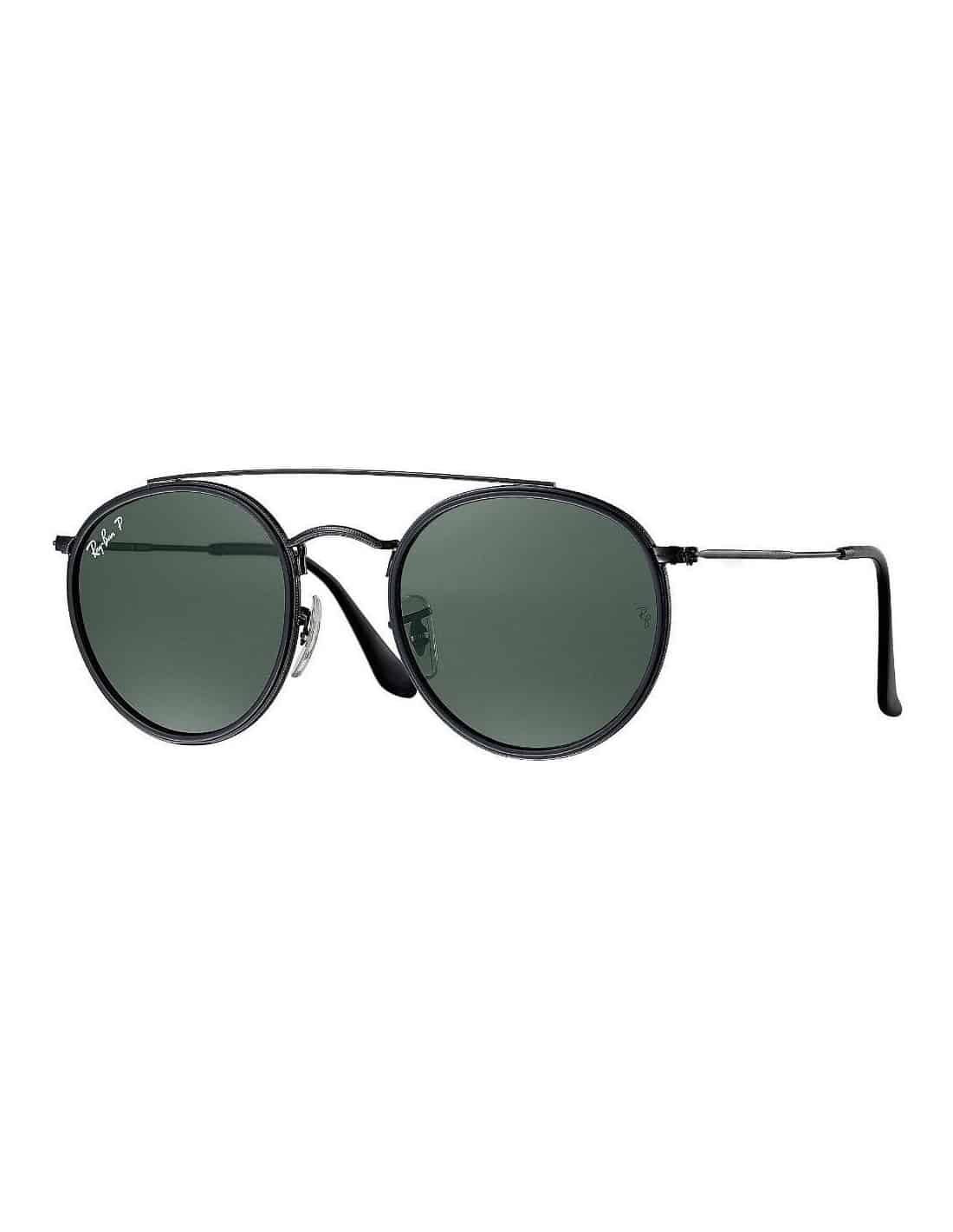 Lentes de sol RB3647N 002/58 Round Double Bridge Negro Polarizado