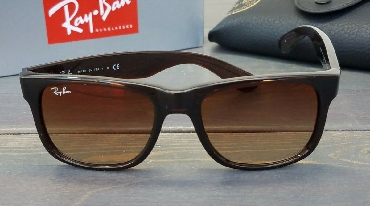 Lentes de sol Rb4165 714/s0 Justin Café Vino Degradado Espejo - Vista 2
