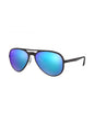 Lentes de sol RB4320-CH 601-S/A1 Aviator Chromance Azul Espejo Negro imagen 1
