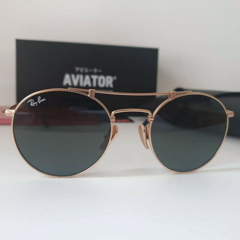 Lentes de sol RB8147 913658 Round Titanium Negro G-15 Dorado imagen 2