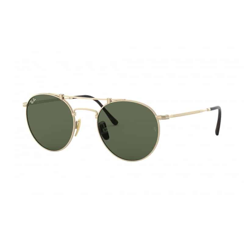 Lentes de sol RB8147 913658 Round Titanium Negro G-15 Dorado imagen 1