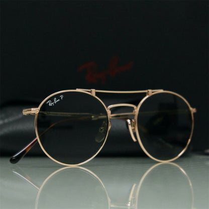 Lentes de sol RB8147M 9143 Round Titanium Dorado G-15 Polarizado imagen 2