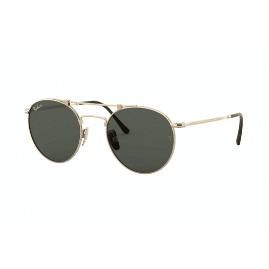 Lentes de sol RB8147M 9143 Round Titanium Dorado G-15 Polarizado imagen 1