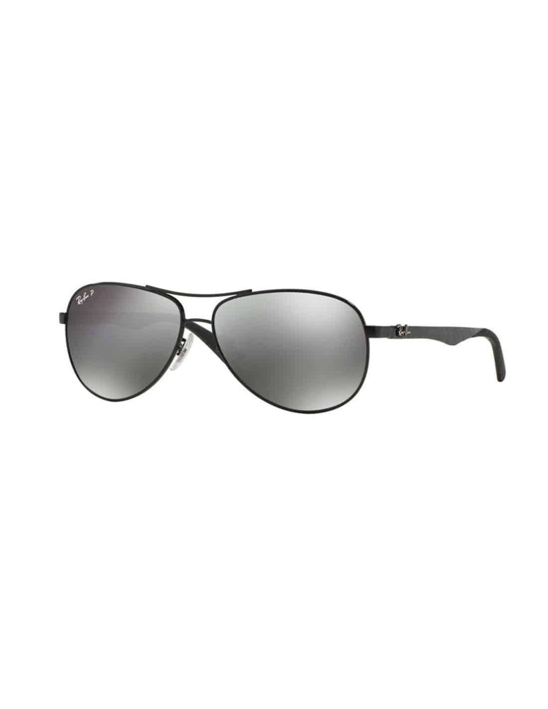 Lentes de sol RB8313 002/K7 Aviator Fibra de Carbono Plata Espejo