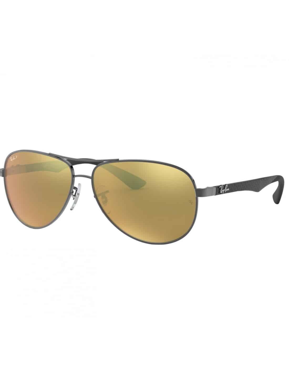 Lentes de sol RB8313 004/N3 Aviator Fibra de Carbono Dorado Espejo