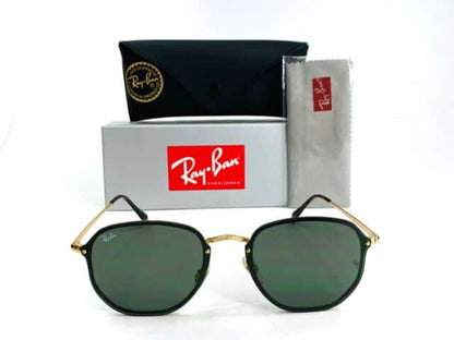 Lentes de sol Rb3579n 001/71 Hexagonal Blaze Negro G15 Dorado Icon - Vista 3