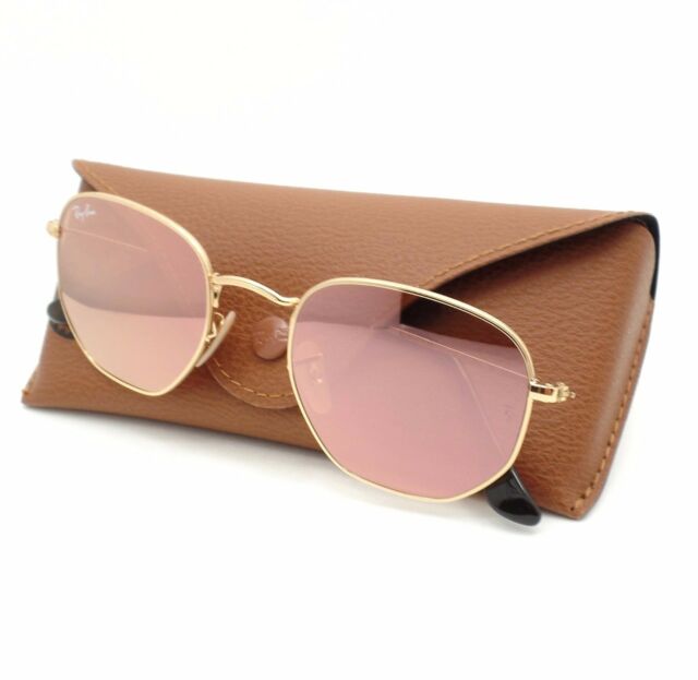 Lentes de sol Rb3548n 001/z2 Hexagonal Rosa Espejo Dorado - Vista 2