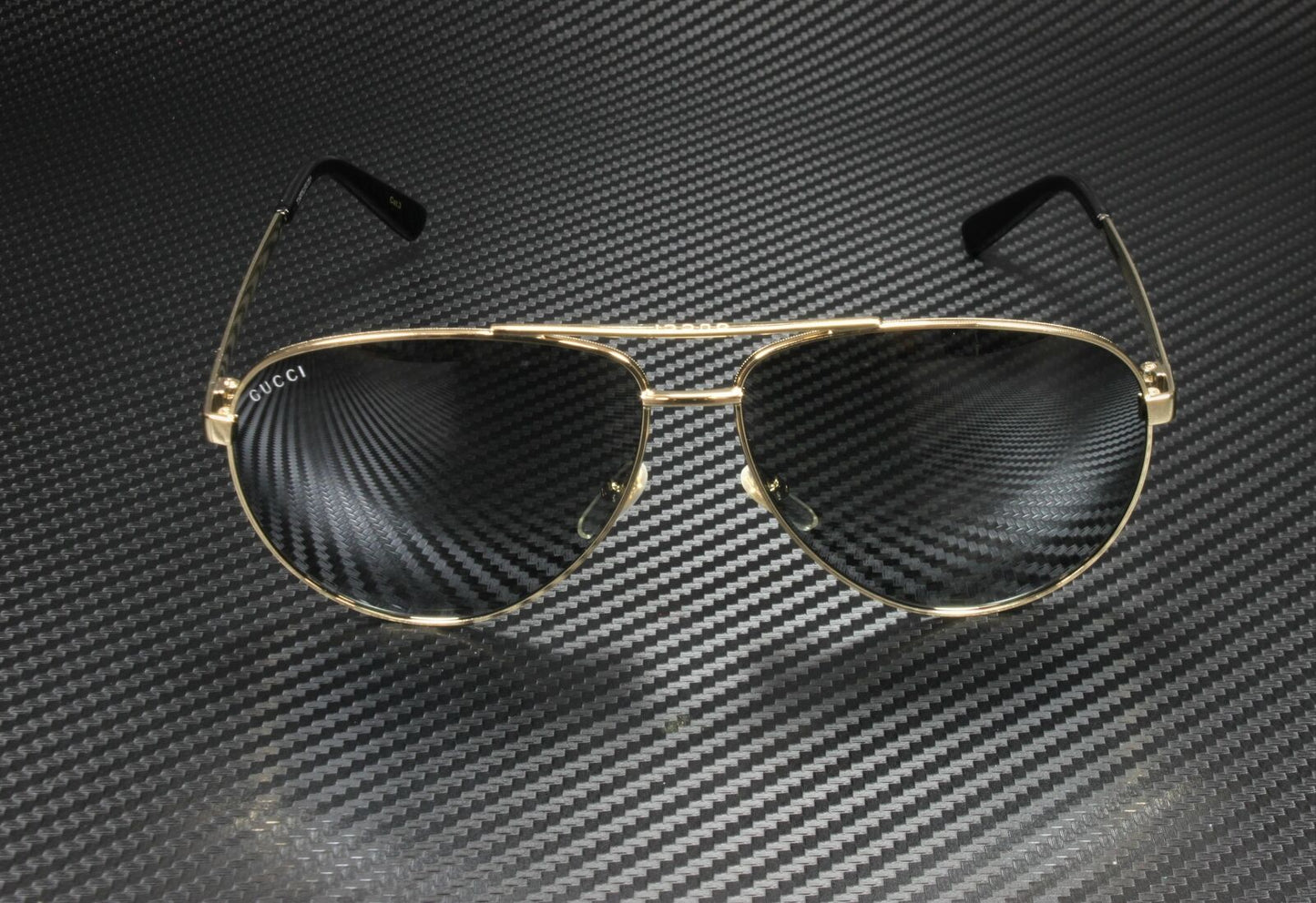 Lentes de sol GG0137S 002 Aviador Plata Espejo Dorado