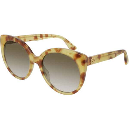 Lentes de sol GG0325S 006 Round Acetato Carey Cafe Degradado